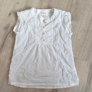 Cat & Jack White Kids Blouse with Pink Accents